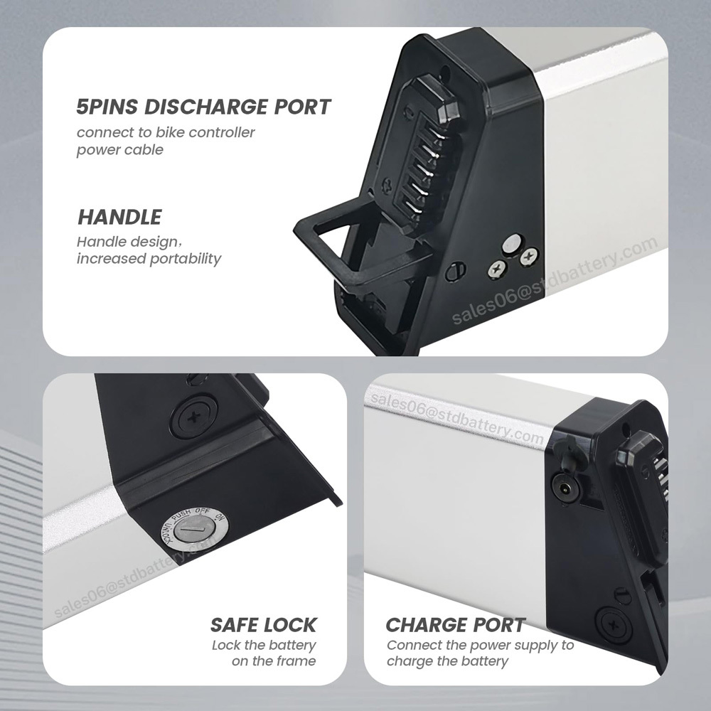 48V 52V 14Ah 17.5Ah Folding Ebike Battery Replacement for DEEPOWE GR20/Ouxi X8 Electric Bicycle Bike Batteries for Wooken Foldable 20" Fat Tire 1000W E-Bike Battery