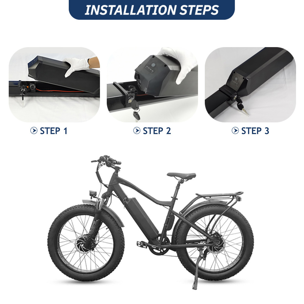E-Bike Battery Lithium 48V 52V 60V 72V 15Ah 20Ah 21700 A Grade Cell Replacement Original Reention Dorado Ebike Battery Removable Fit for Electric Bicycle 500W 750W 1000W Motor with E Bike Charger