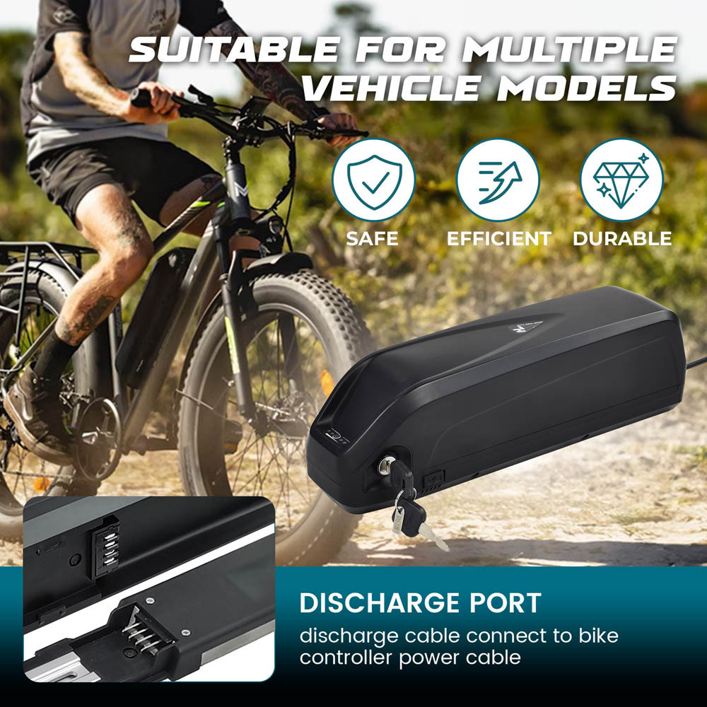 Hailong Battery 48V 36V 13Ah 15Ah 17.5Ah 21Ah Ebike Battery Replacement with 4pin Base/Charger/USB Port for 250W-1000W Electric Bicycle Scooter E Bike Lithium Batteries