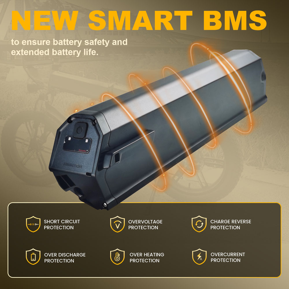 E-Bike Battery Lithium 48 Volt 13Ah 14Ah 17.5Ah Original Reention Dorado Plus 48V Ebike Battery Removable Fit for Electric Bike Aventon Pace 500 NCM Moscow 500W 750W 1000W Motor with 30A BMS, Base Mount, Charger