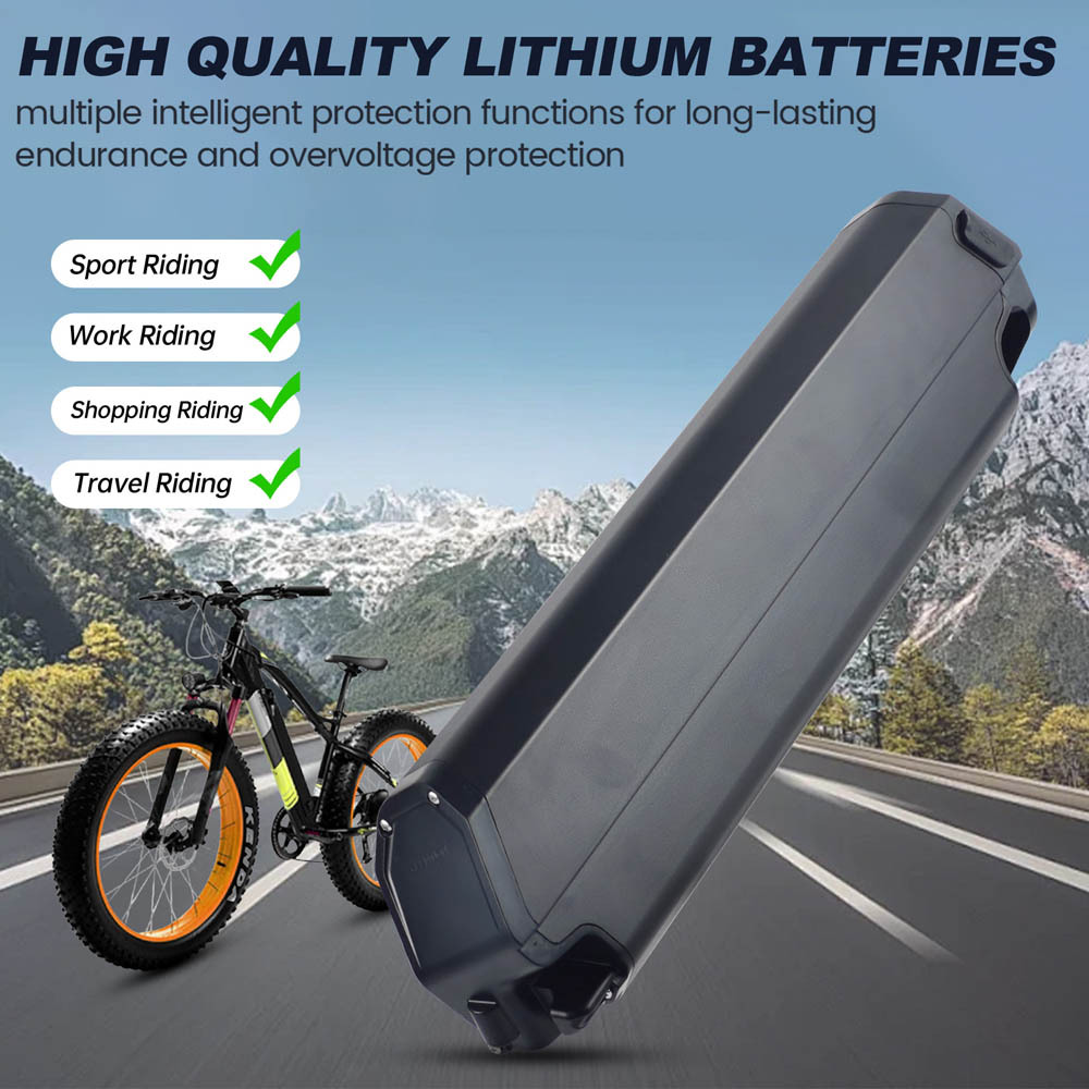 E-Bike Battery Lithium 48 Volt 13Ah 14Ah 17.5Ah Original Reention Dorado Plus 48V Ebike Battery Removable Fit for Electric Bike Aventon Pace 500 NCM Moscow 500W 750W 1000W Motor with 30A BMS, Base Mount, Charger