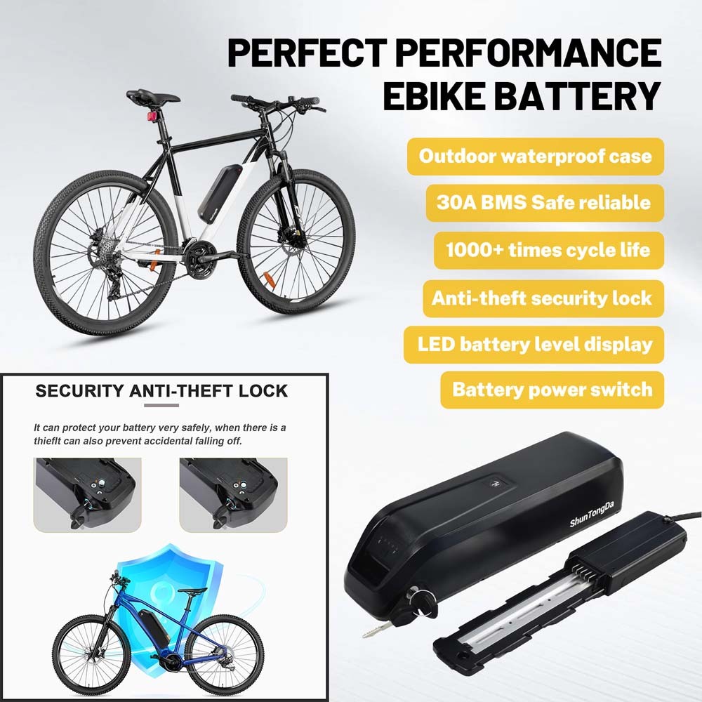 Ebike Battery Replacement 36V 48V 10.4Ah 14Ah 17.5Ah Lithium Ion Batteries Compatible with Jasion Electric Bicycle 350W 500W 750W 1000W Motor E-Bike 30A BMS for E Bike Battery