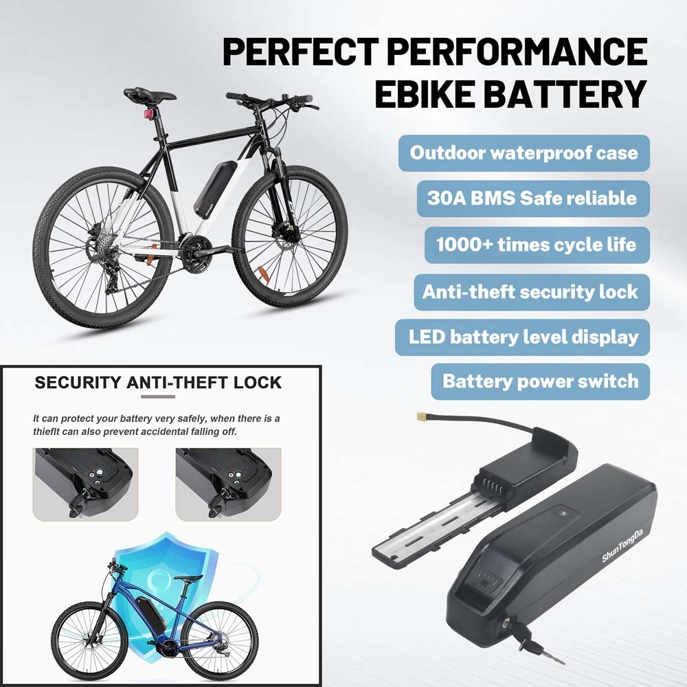 Ebike Battery 36V 48V 10.4Ah 13Ah 14Ah Hailong Lithium Batteries Fit for Jasion CB1 EB-X EB5 1000W 800W 750W 500W 350W 250W Motor Electric Bicycle Replacement Battery Pack with E Bike Charger