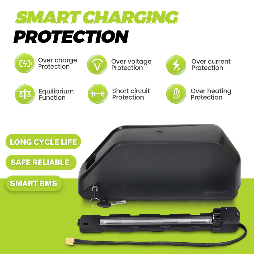 Ebike Battery Replacement 48V 52V 22.5AH 25AH Lithium Cell Long Range Large Capacit Electric Bike Battery Pack for Max 1000W Motors E-Bike Conversion Kit with 30A BMS 3A Fast Charger