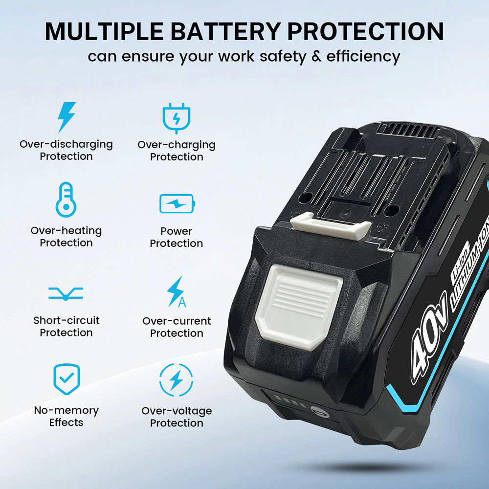 40V 8.0A Replacement Battery Compatible with Makita BL4080F BL4040 BL4025 BL4025B BL4020 BL4050 Cordless Power Tools with LED Screen Display