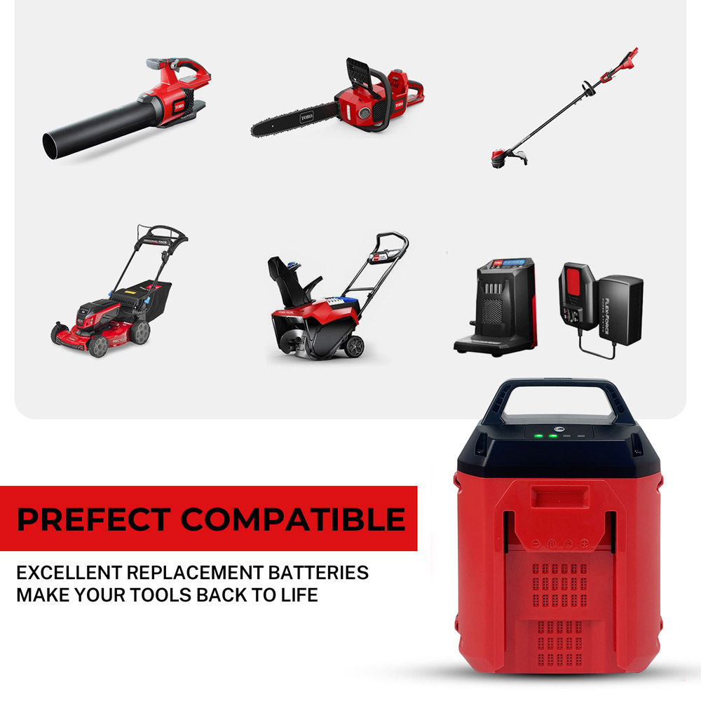 60V 4.0Ah 6.0Ah Lithium-ion Replacement for Toro 60V Battery L108 L135 L216 L405 88620 88625 88660 88675 Chainsaw Cordless Lawn Mower Hair Dryer Power Tool, Compatible with Toro Flex Force 60 Volt Max Series