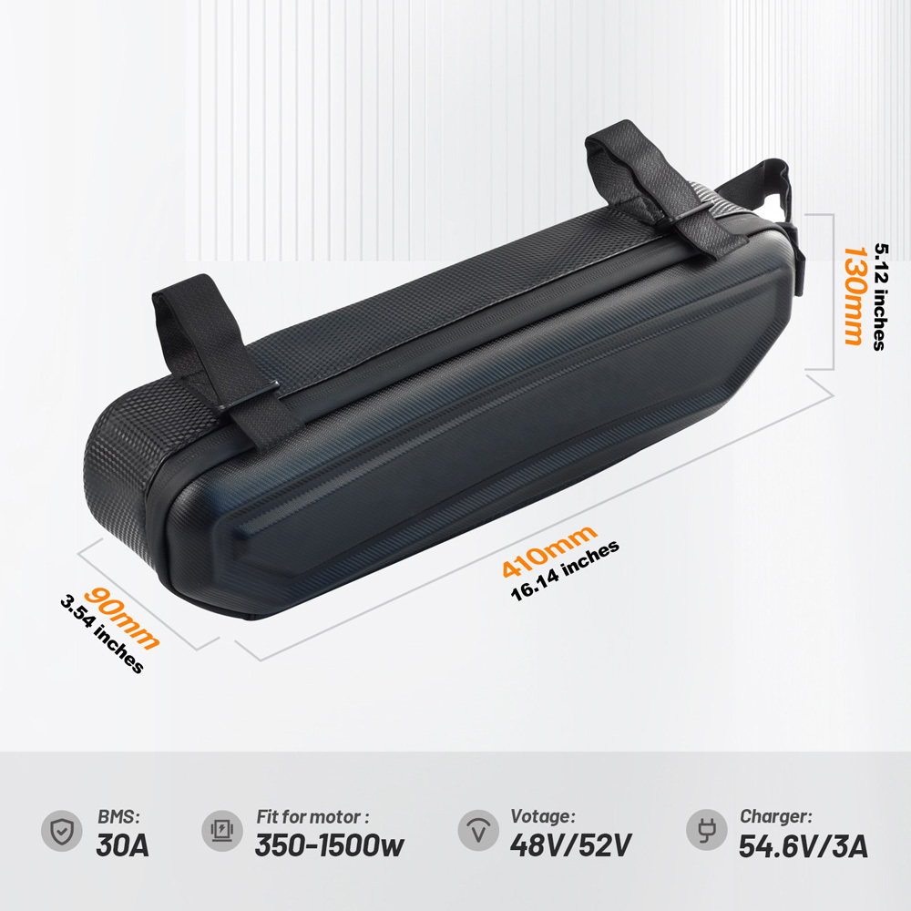 48V 52V 20Ah Ebike Battery, E-Bike Frame Triangle Bag Battery with Waterproof Case for 250W 350W 500W 750W 1000W Motors Mountain Road Electric Bike Scooters Trike Lithium Battery