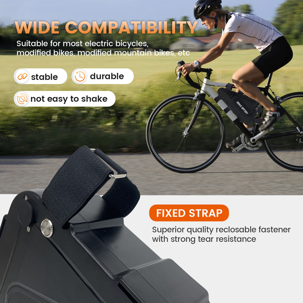 Factory Customized Ebike Battery 36v 48v 52v 60v 72v 15Ah 20Ah 25Ah 30Ah 18650 Lithium Rechargeable Battery 1000W 1500W 2000W Electric Bike Batteries Kit Bicycle Triangle Battery