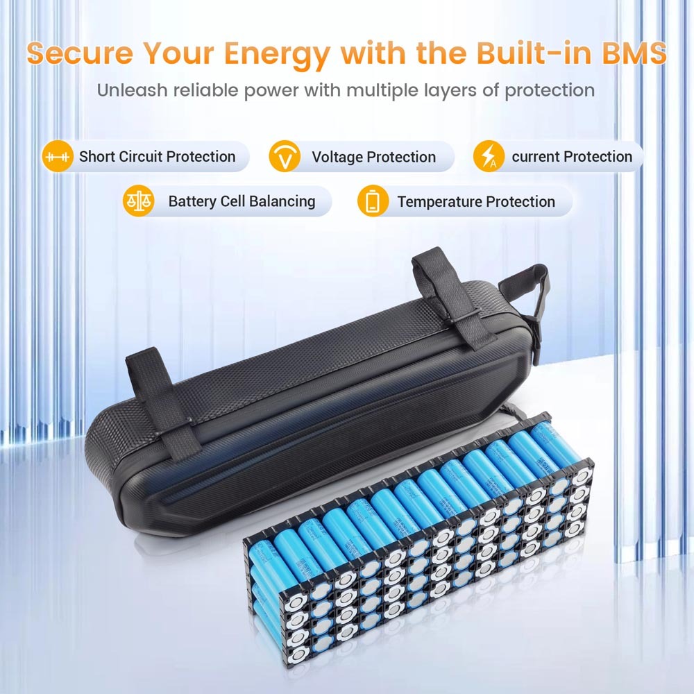 48V 52V 20Ah Ebike Battery, E-Bike Frame Triangle Bag Battery with Waterproof Case for 250W 350W 500W 750W 1000W Motors Mountain Road Electric Bike Scooters Trike Lithium Battery