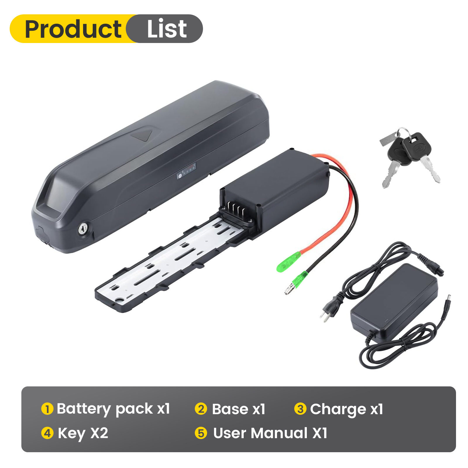 Ebike Battery 48V 10.4Ah 12.8Ah 14Ah Rechargeable Lithium Ion Batteries Pack Fit for Vivi F26F H8 Electric Bike Replacement 250W 350W 500W 750W 1000W Motor E-Bike Battery 30A BMS with Charger