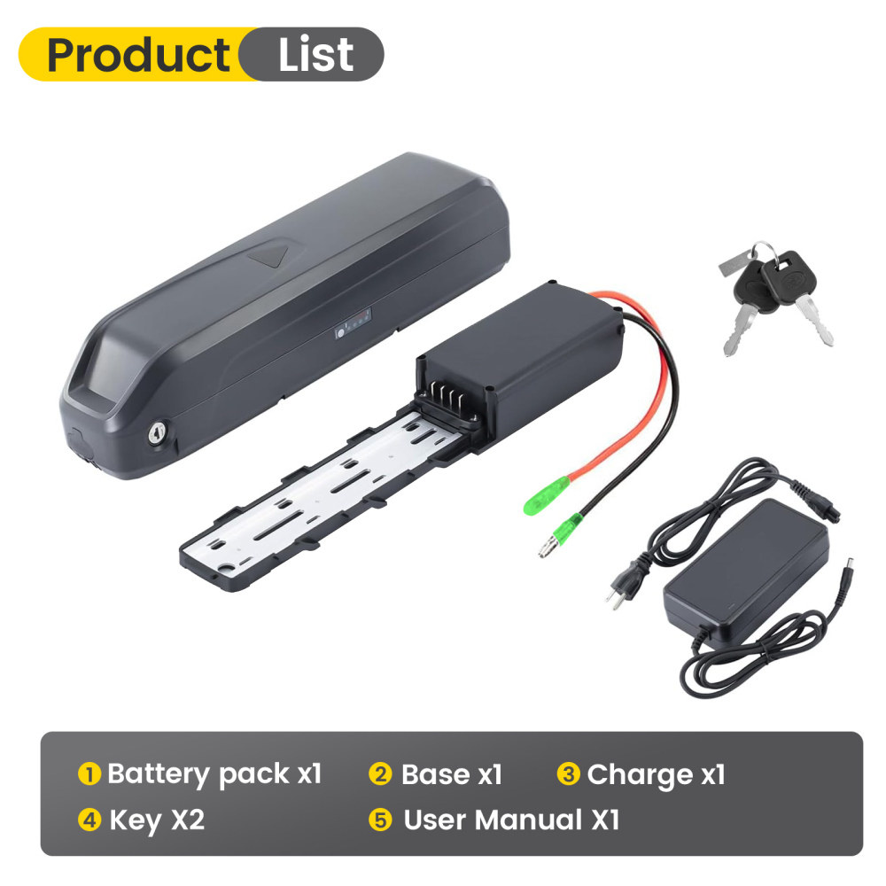Ebike Battery 48V 10.4Ah 12.8Ah 14Ah Rechargeable Lithium Ion Batteries Pack Fit for Vivi F26F H8 Electric Bike Replacement 250W 350W 500W 750W 1000W Motor E-Bike Battery 30A BMS with Charger