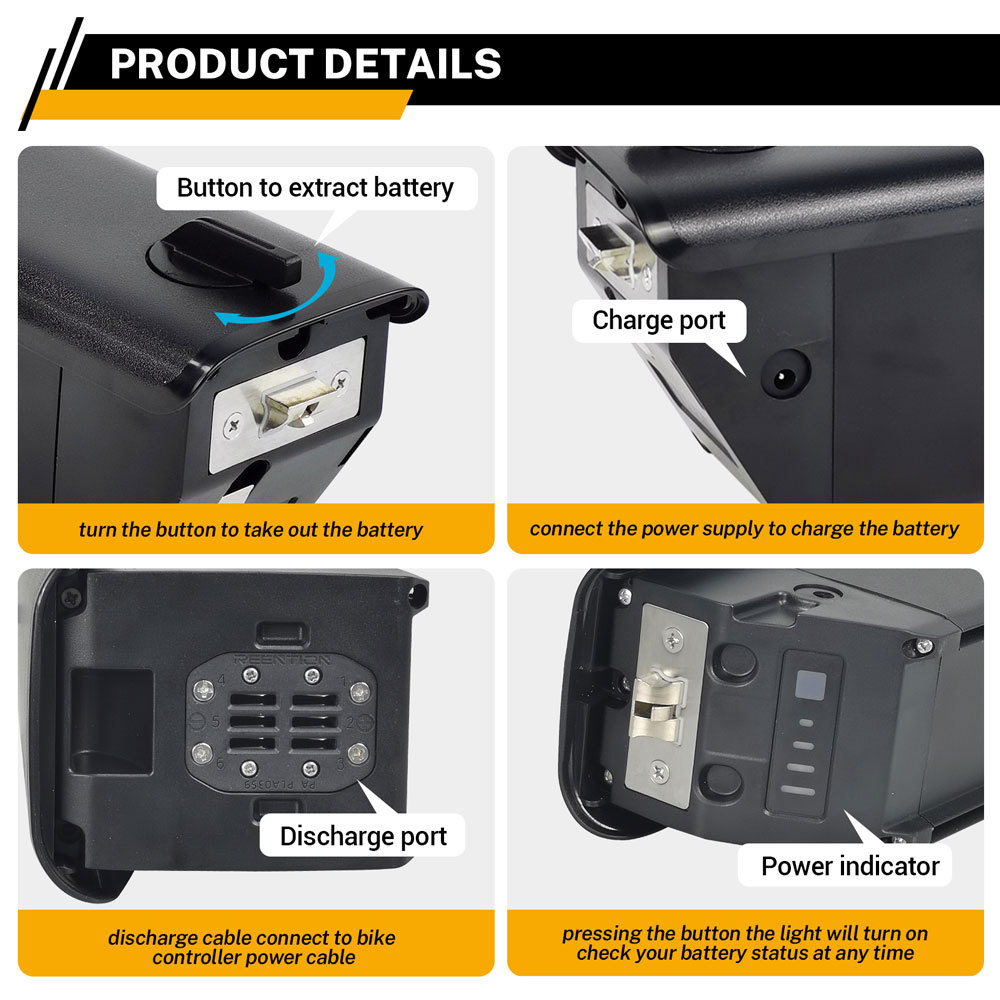 Replacement Ebike Battery 36V 48V 52V 20Ah 25Ah 30Ah 21700 Cells Fit for Magicycle Deer Ocelot Pro Aimosebike TOTEM Swift Horse Himalaya E-Bike Cruiser RV800 Plus Electric Bike Batteries