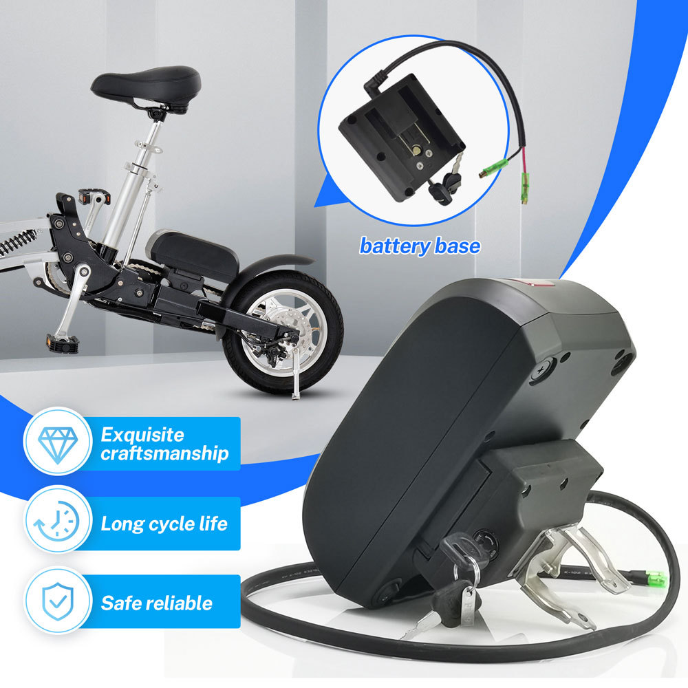 24V 36V 48V Folding Ebike Battery for Halfords Assist E Bike Dynavolt K7-2 M3 DYNALION K2 Foldable Electric Bike Haibao Seat Tube Lithium Batteries Replacement 250w 350W 500W 750W Motors E-Bike Battery