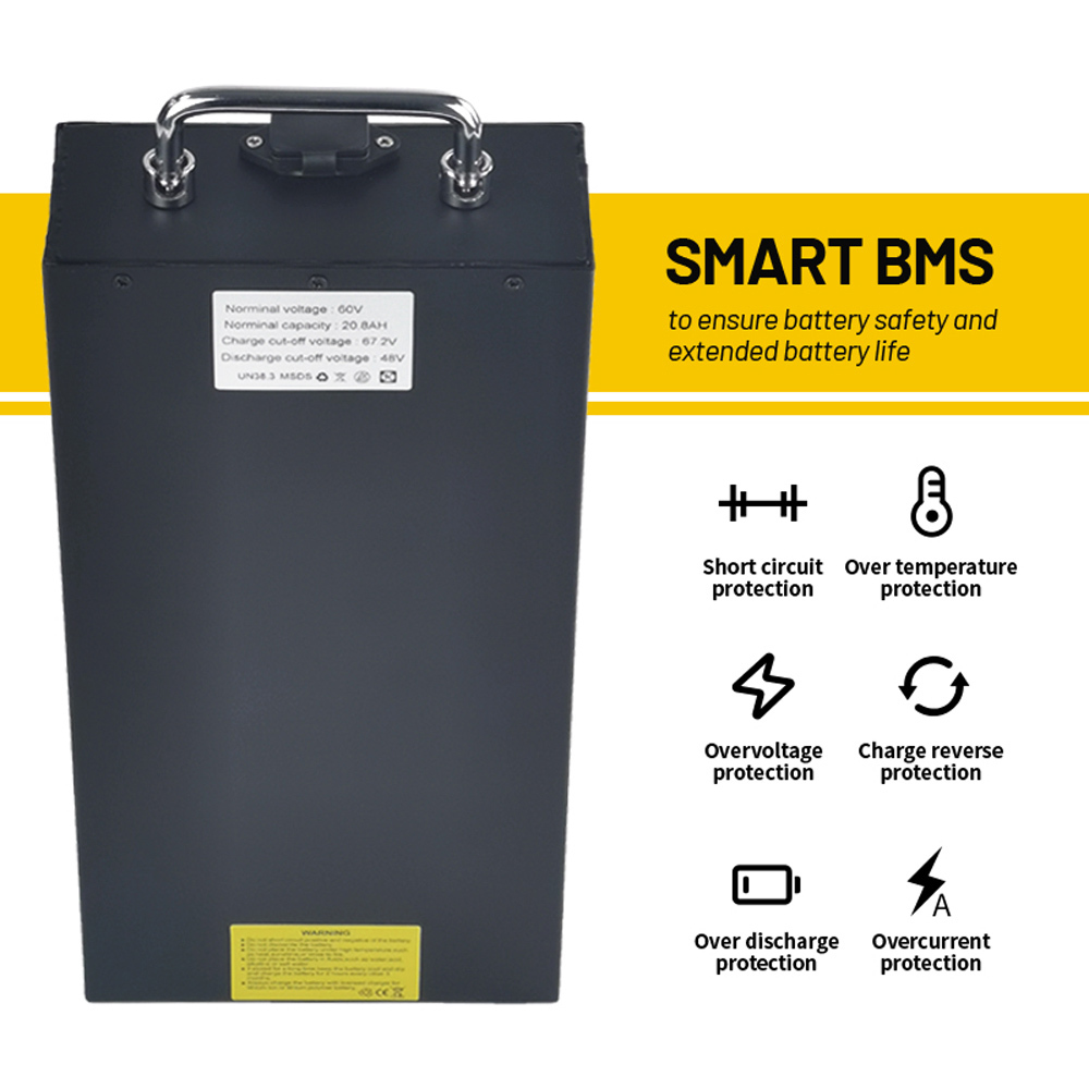 60V Electric Motorcycle Battery 15Ah 20Ah 25Ah 30Ah Lithium-ion Batteries for 500W 700W 1000W 1500W Harley-Davidson E-Bike Electric Scooter Battery Pack