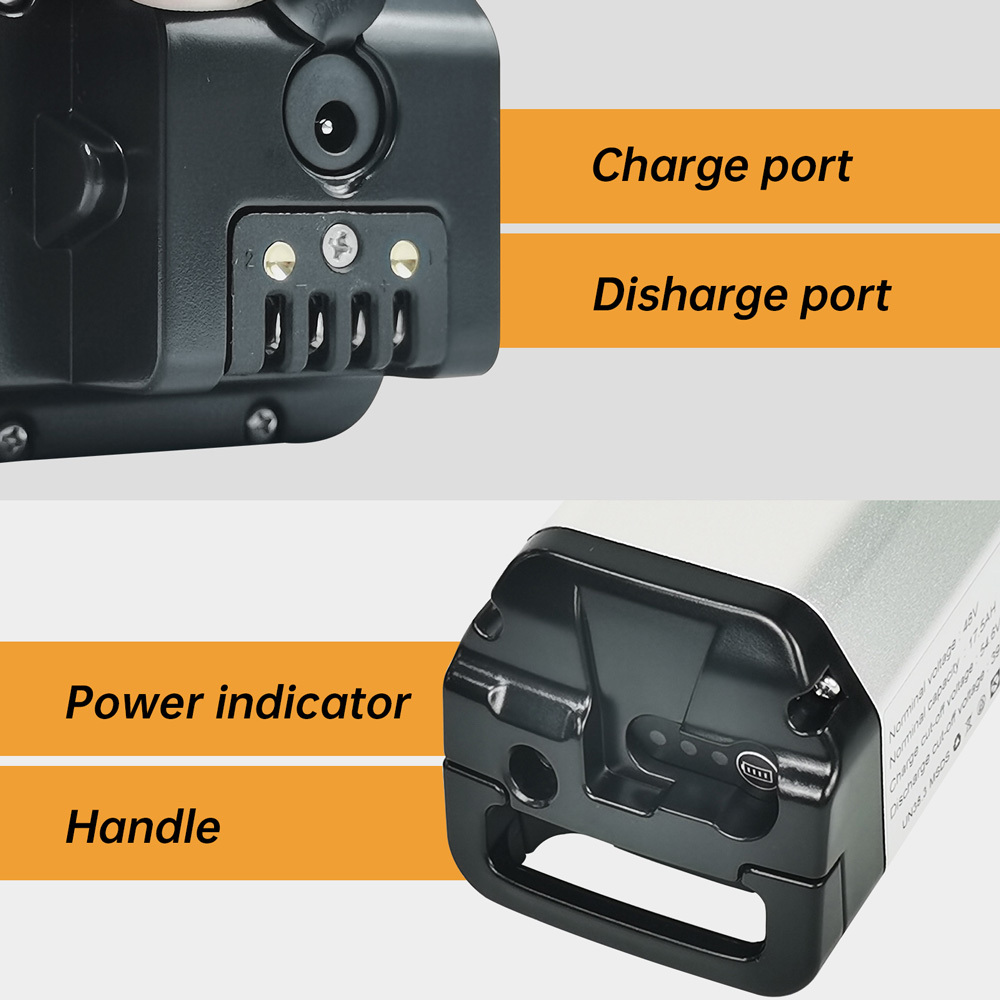 Ebike Battery Replacement 36V 48V Lithium Rechargeable e-Bike Battery Fit for IGO YORKVILLE Biktrix Monte Capro Dengfu E10/Luna Cycle X2 Z1 Endure Removable Hidden Electric Bike Batteries