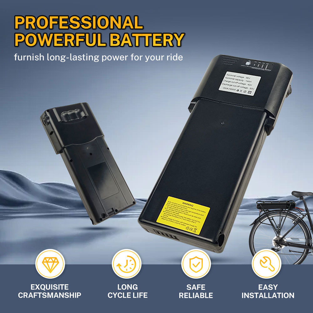 36V 48V Ebike Battery Replacement Spare Rear Rack E-Bike Batteries for Apollo Metis Assist Electric Bike Battery Rechargeable Lithium 18650 Cells