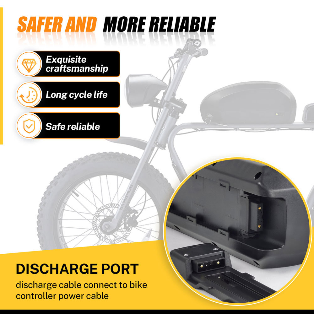 Ebike Battery 36V 48V 52V 60V for 1000W 1500W Down Tube Battery Replacement Electric Bike Battery Compatible with KELIN QC E-Bikes Electric Bicycle Batteries