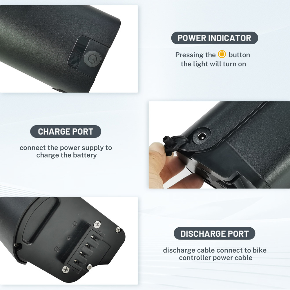 36V Ebike Battery Replacement13Ah 15Ah 17.5Ah Built-in Lithium Ion Electric Bike Batteries for 250W - 750W Motors E-Bike Bicycle Backup Conversion Kit with Battery