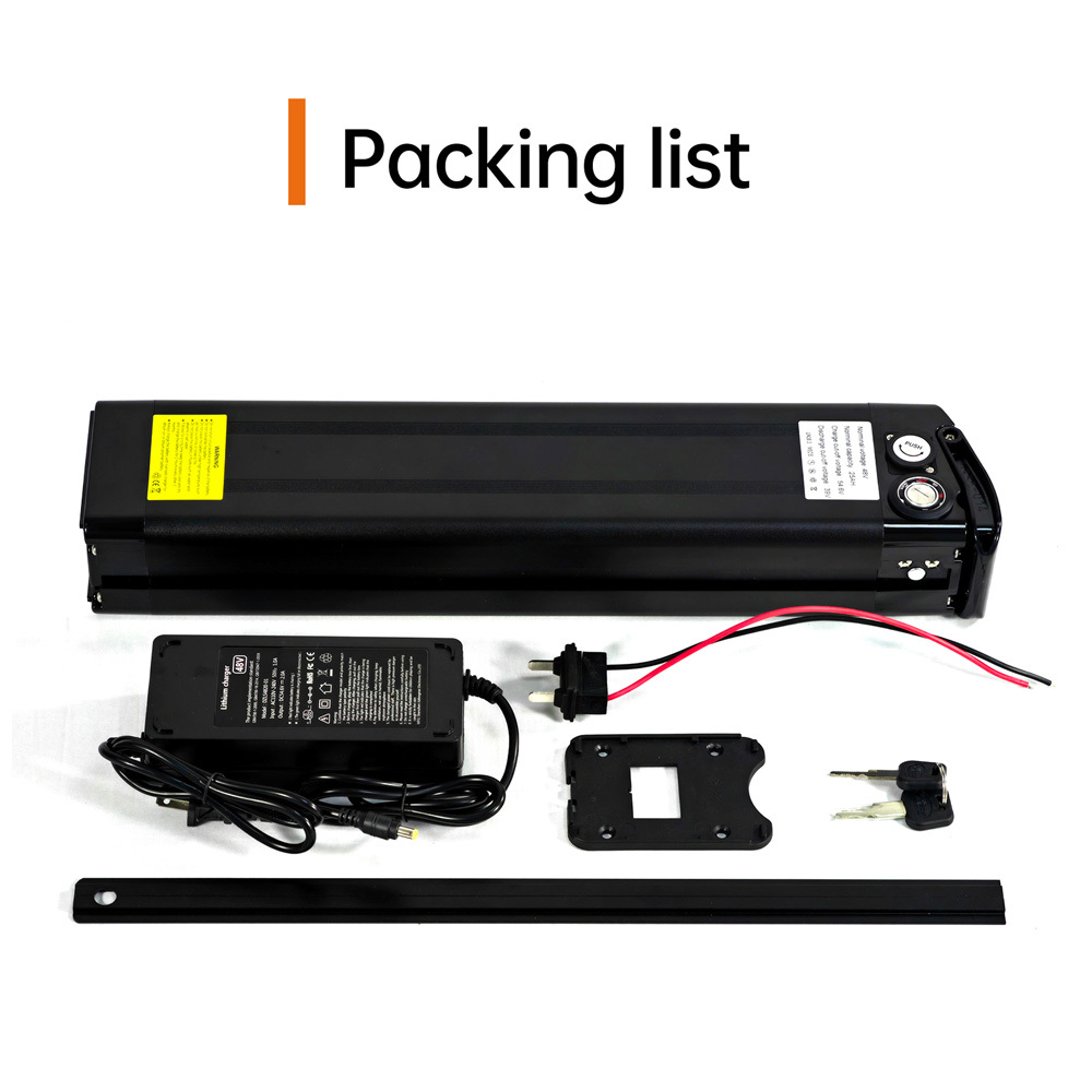 36V 48V Silver Fish Battery Folding Ebike Battery 21Ah 31.5Ah Lithium Batterys for 500W 750W 1000W Electric Bike Bicycle Batteries Replacement with USB Port