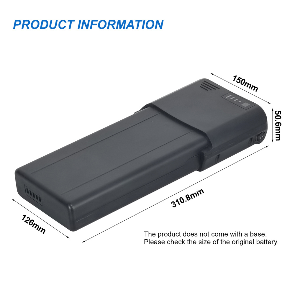36V 48V Ebike Battery Rack Carrier Luggage Lithium E-Bike Batteries Fit for Ansmann Virtue Schoolbus Kemp Starley Rear Rack 100W-750W Motors Electric Bike Battery Replacement