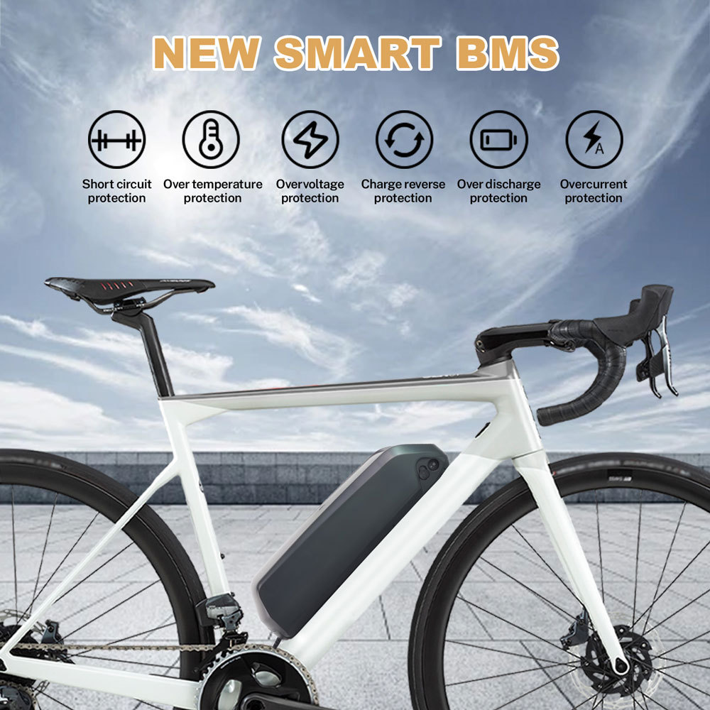 Ebike Battery 48V 52V 10.4Ah 14Ah 36V 13Ah 17.5Ah Down Tube Electric Bicycle Lithium-Ion Battery for 200-1000W Motor, 30A BMS Totguard, Safe Lock, Led Indicator Light, with E Bike Charger
