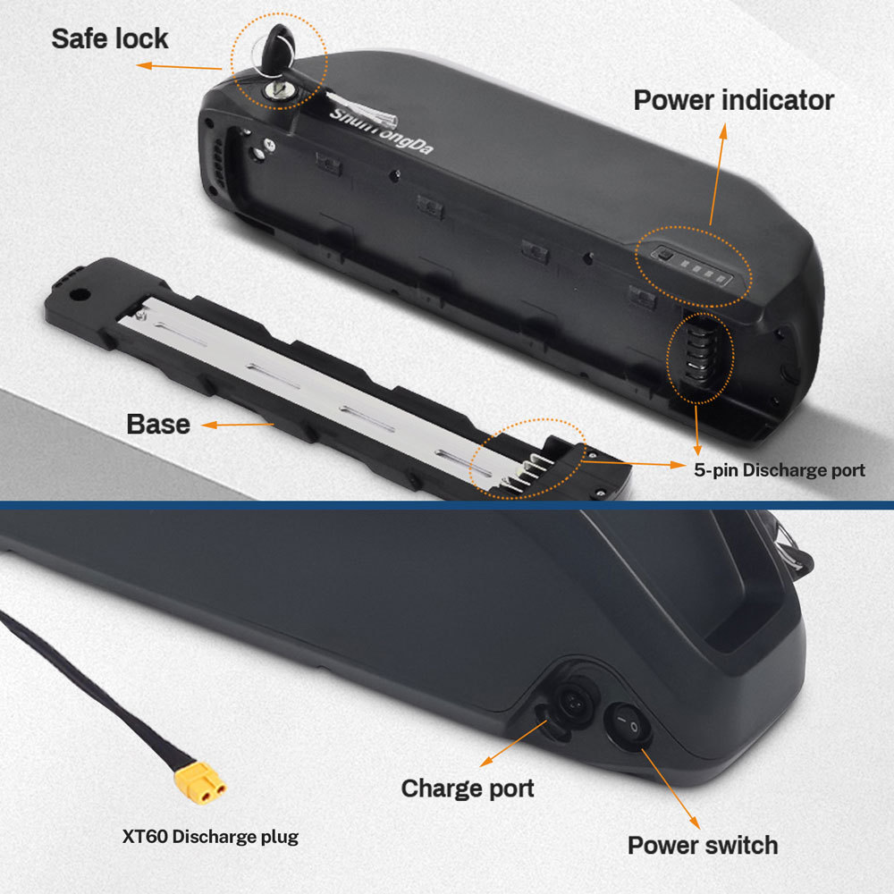 Ebike Battery Replacement 36V 48V 52V 13Ah 17.5Ah Lithium Ion E-Bike Batteries Fit for Electric Bike Motorcycle Tricycle 500W 750W 1000W Motor Conversion Kit with Battery