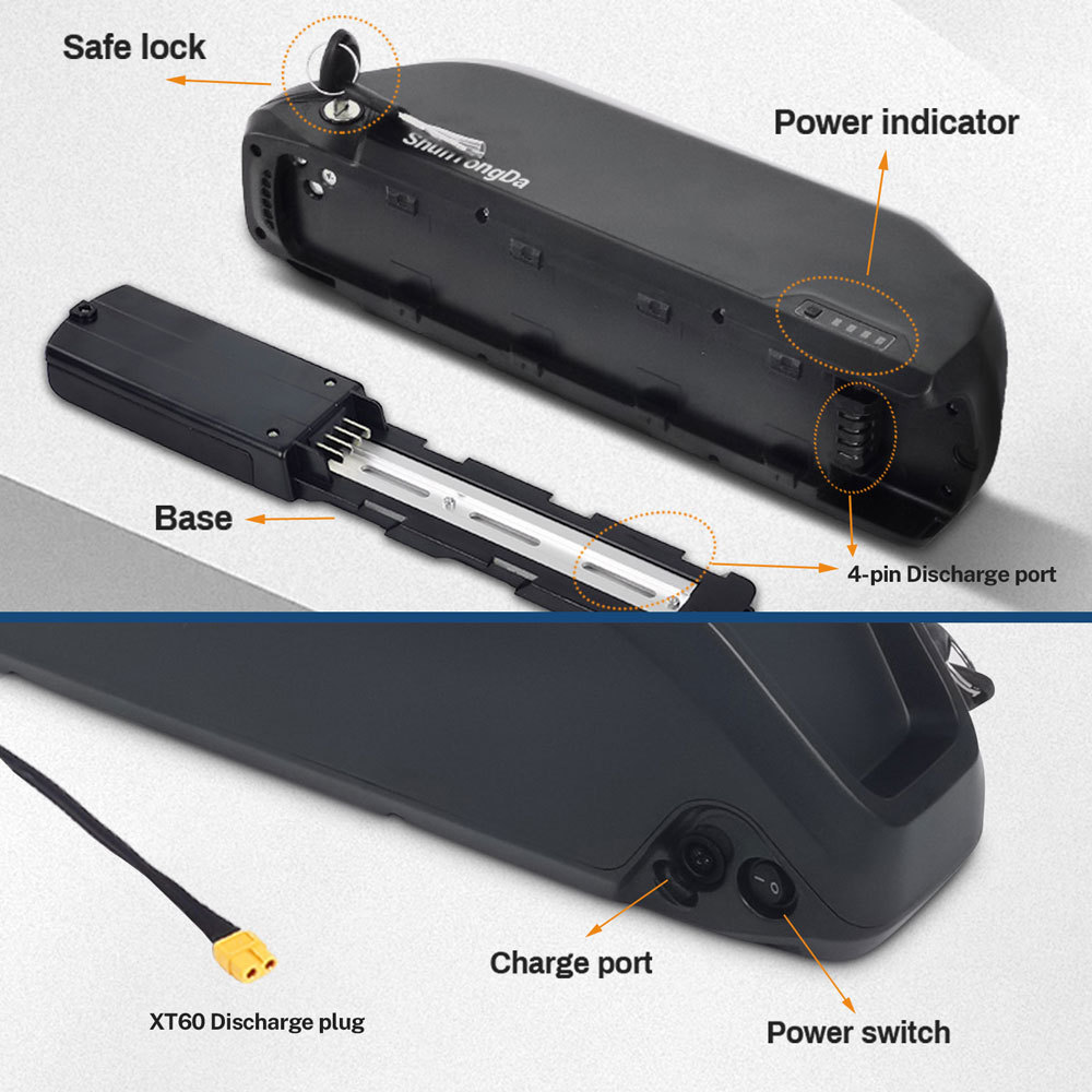 Ebike Battery Replacement 36V 48V 52V Polly Lithium Ion Batteries Fit for Electric Bike Motorcycle Tricycle 500W 750W 1000W Motor E-Bike Conversion Kit with Battery