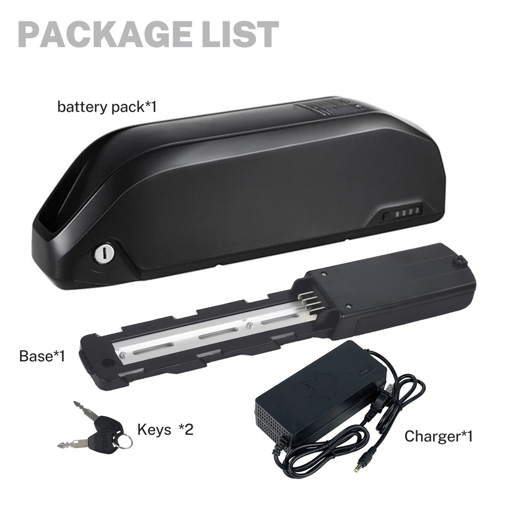 Ebike Battery Replacement 36V 48V 52V Polly Lithium Ion Batteries Fit for Electric Bike Motorcycle Tricycle 500W 750W 1000W Motor E-Bike Conversion Kit with Battery