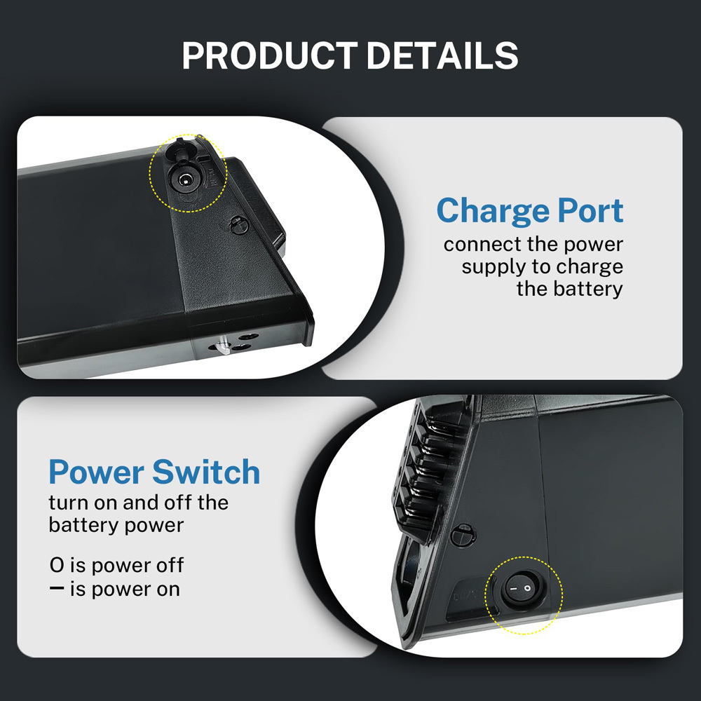 Folding Ebike Battery Replacement Fit for Jetson Haze HA318 PJHAZE-BTK 48V 10.5Ah 18650 Lithium Rechargeable Battery Pack 1000w Foldable E-Bike Batteries