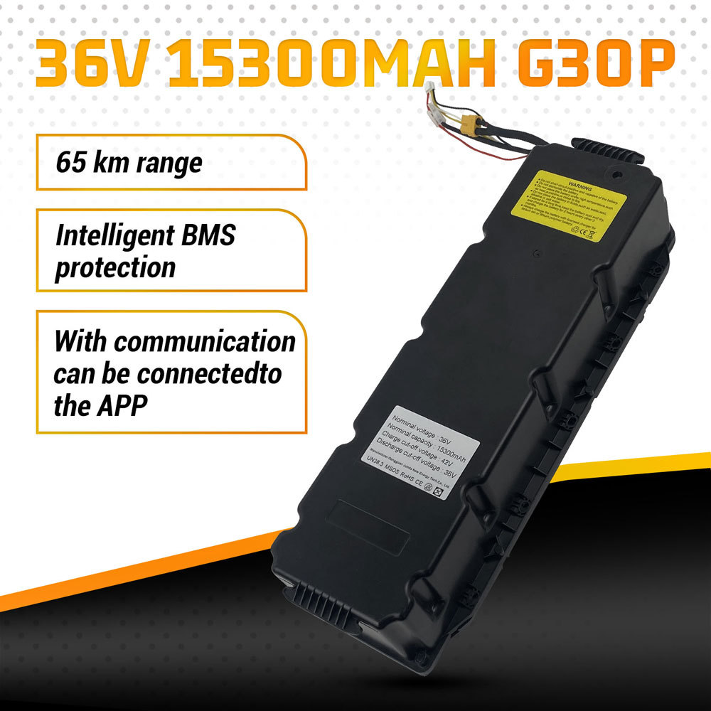 36V 15.3Ah 18650 Lithium Rechargeable Battery Replacement for Original The Segway Ninebot MAX G30P & MAX G30LP & MAX G30D Electric Kick Scooter with Communication