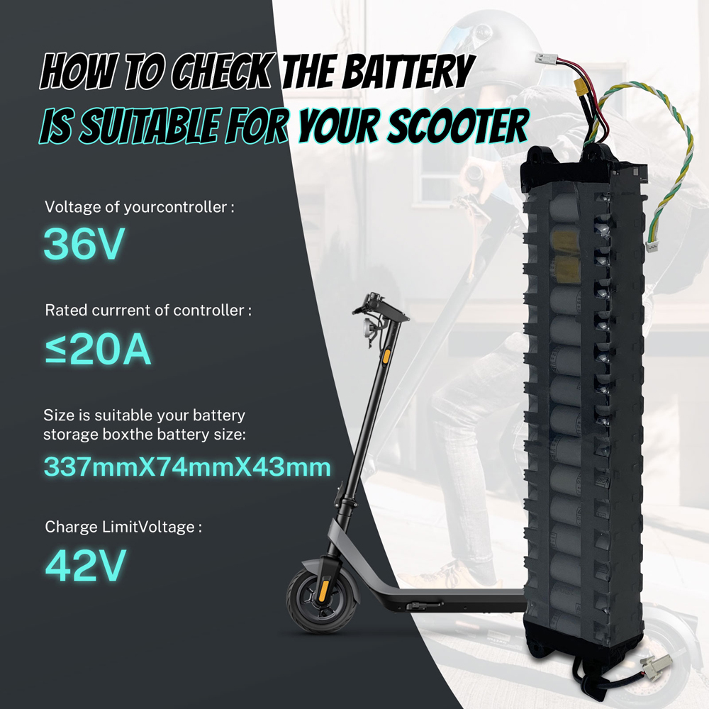 M365 1S Electric Scooter Battery, 36V 7.8Ah Rechargeable Scooter Batteries Pack Replacement for Xiaomi 8.5" M365 Scooter Original Electric Scooter Battery, with Communication