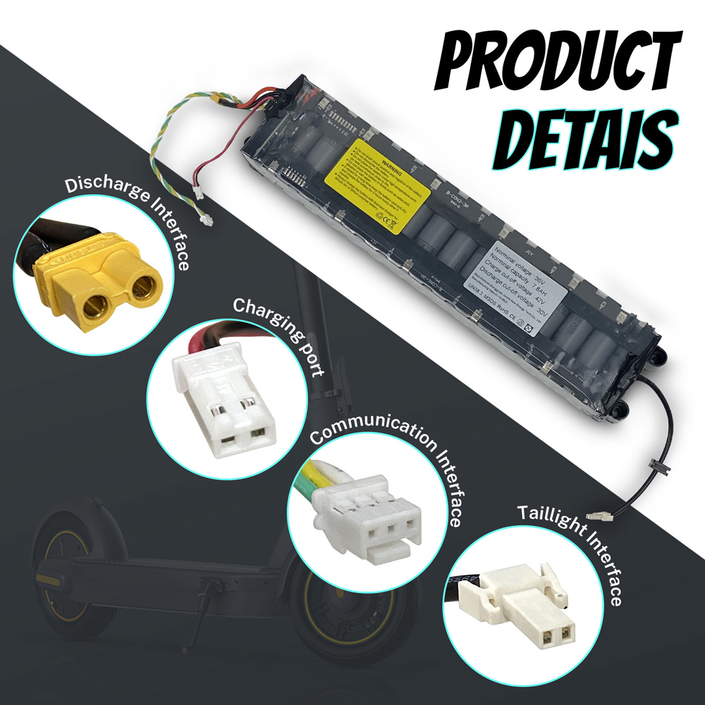 M365 1S Electric Scooter Battery, 36V 7.8Ah Rechargeable Scooter Batteries Pack Replacement for Xiaomi 8.5" M365 Scooter Original Electric Scooter Battery, with Communication