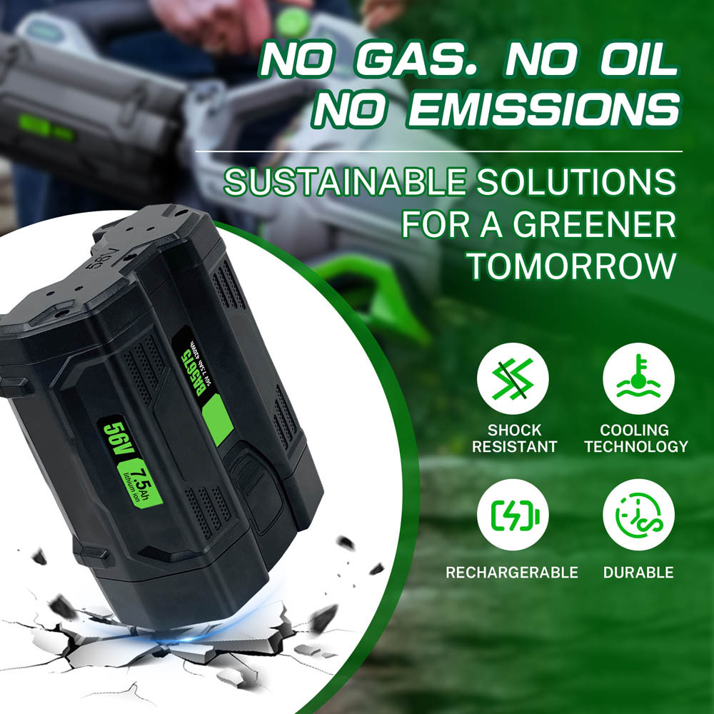 56V 5Ah 7.5Ah BA2800 Replacement for EGO 56V Battery BA2800 BA4200 Conpatible with EGO 56 Volt CS1604 CS1804 CS1403 HT2400 LB6504 Power Tools