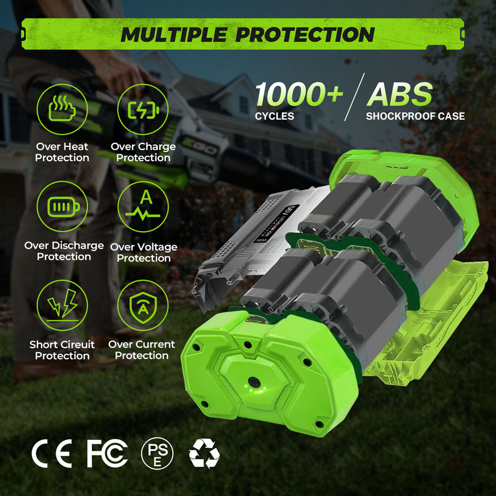 10.0Ah 56 Volt Lithium-Ion Battery Replacement for EGO 56V Battery 10000mAh Large Capacity BA2800 Lawn Mower Leaf Blower Weed Trimmer Weed Eater Power Tools