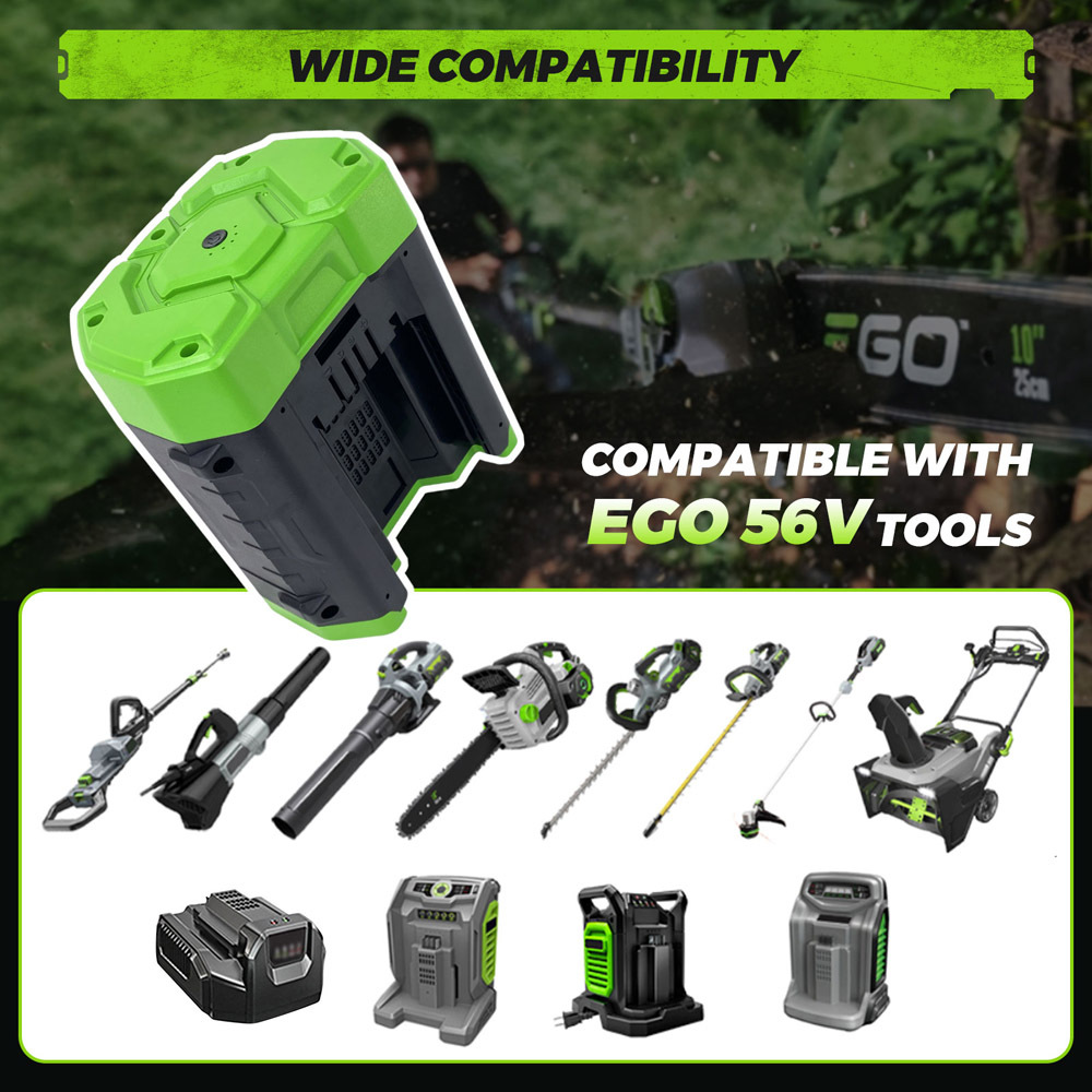 10.0Ah 56 Volt Lithium-Ion Battery Replacement for EGO 56V Battery 10000mAh Large Capacity BA2800 Lawn Mower Leaf Blower Weed Trimmer Weed Eater Power Tools