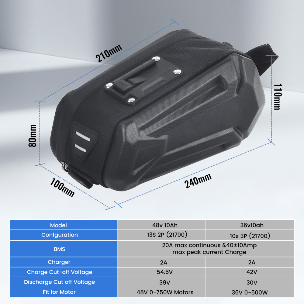 48v 36v ebike Battery 10Ah lithium ion Waterproof Li ion Batteries pack for 250W-750W Motorcycle scooter Bicycle akku batteries