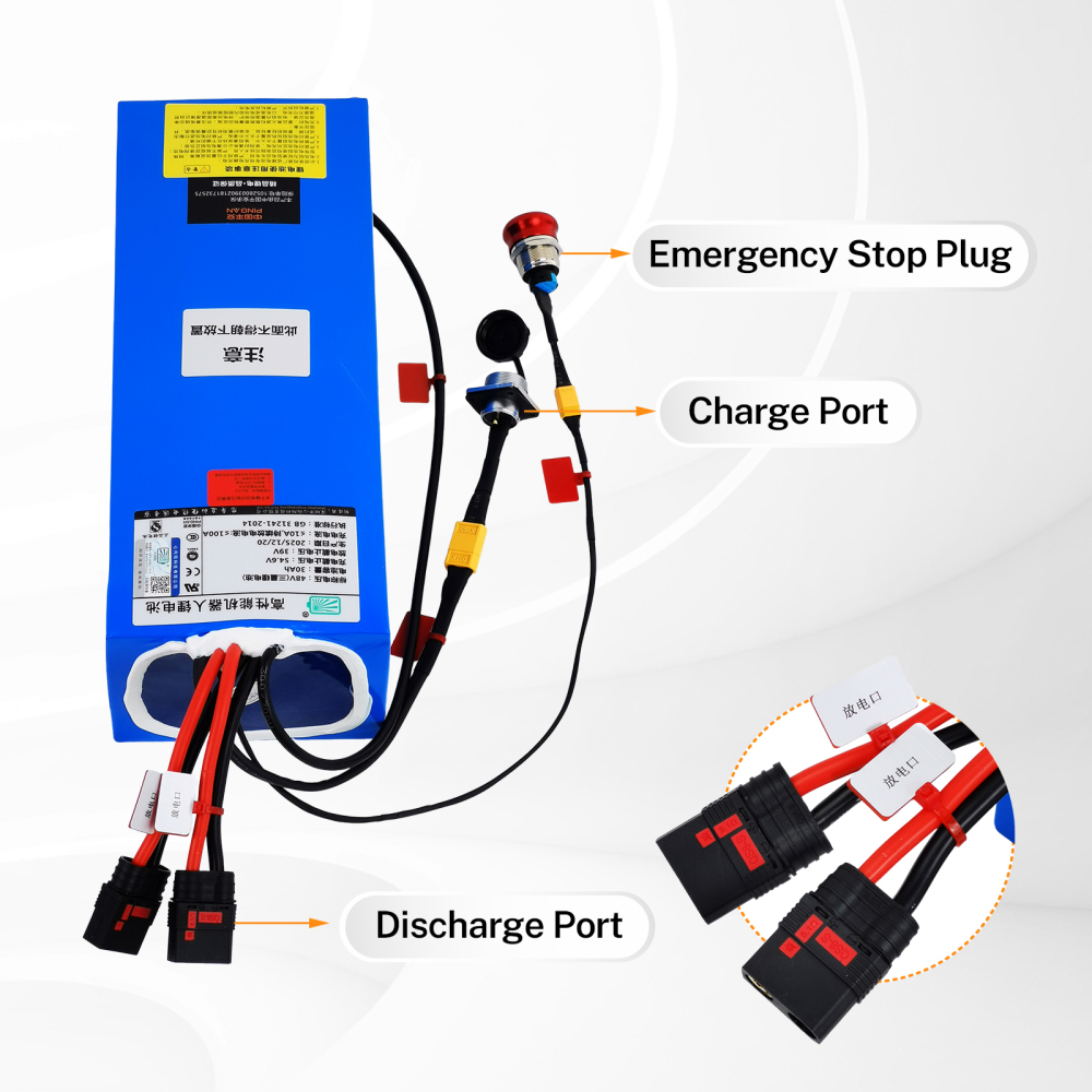 48V 30Ah Lithium Battery Powered by Samsung 21700 50S Cells (13S6P) Delivers Stable, Precise Power for Robot Lab Tests—150A Maximum Discharge Current, 100A Continuous Discharge, RS485 Communication