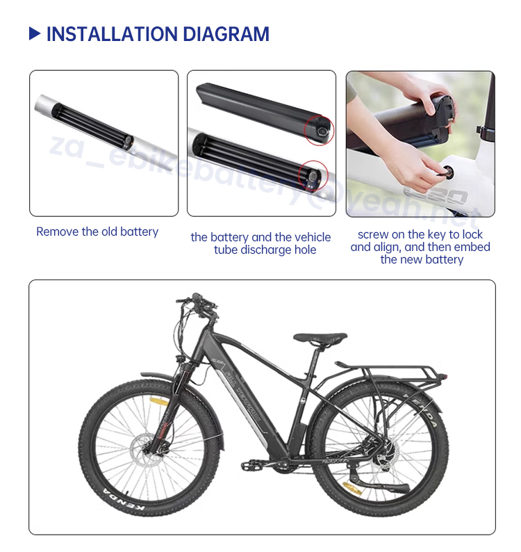 48V 14Ah Reention EEL PRO Style Built-In Ebike Battery