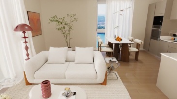 Designer Style - Softbay Sofa: Minimalist Apartment Shearling Fabric Upholstered Straight-Back Sofa