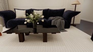 Vintage style solid wood square dining table, collision of retro texture and modern design