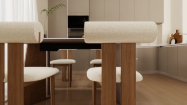 Nordic style solid wood dining table