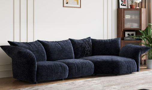 Petal sofa with personalized design, adjustable armrests, minimalist chenille fabric, internet famous irregular corner sofa