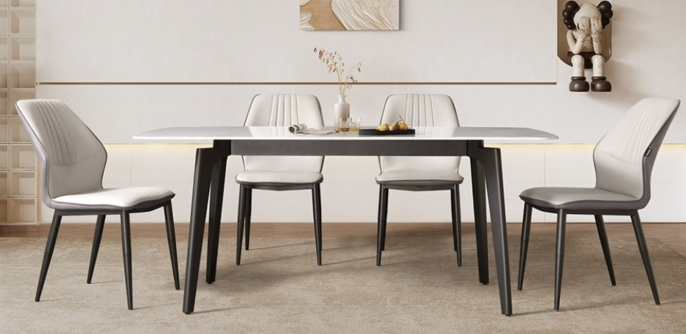 12mm microcrystalline stone dining table Italian minimalist style rectangular dining table of various sizes
