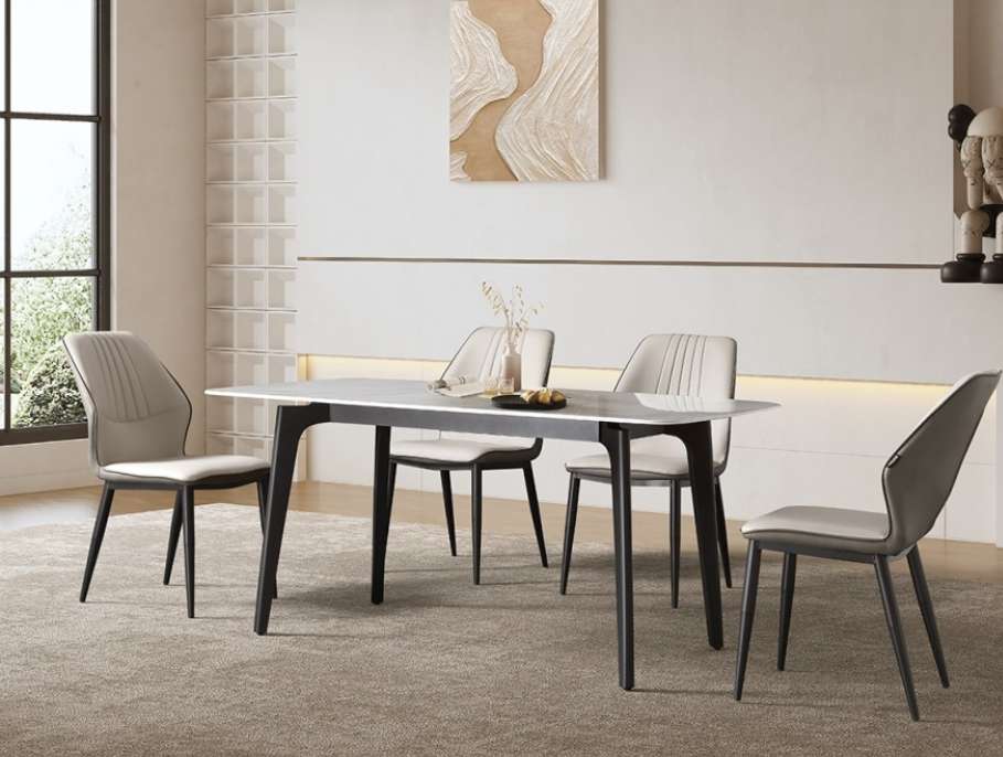 12mm microcrystalline stone dining table Italian minimalist style rectangular dining table of various sizes