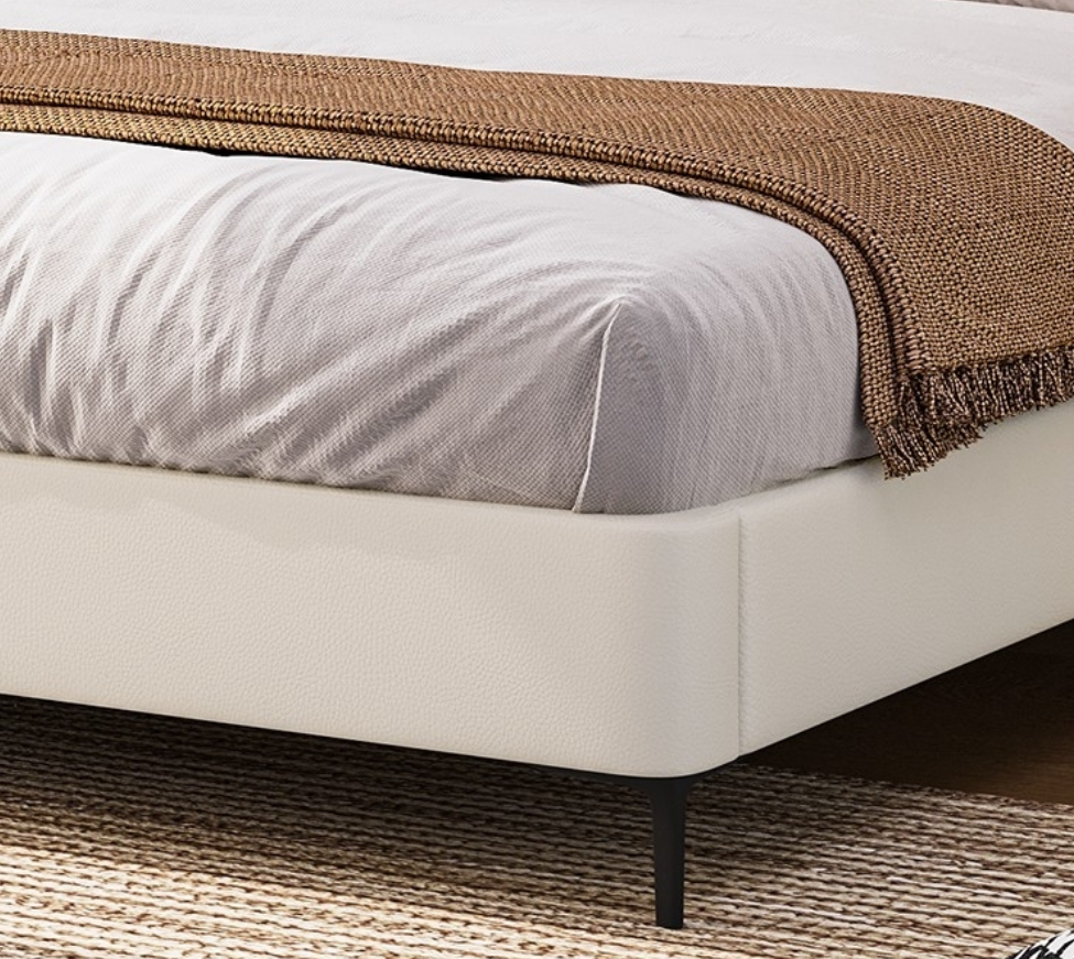 Modern minimalist cream style soft pack bed