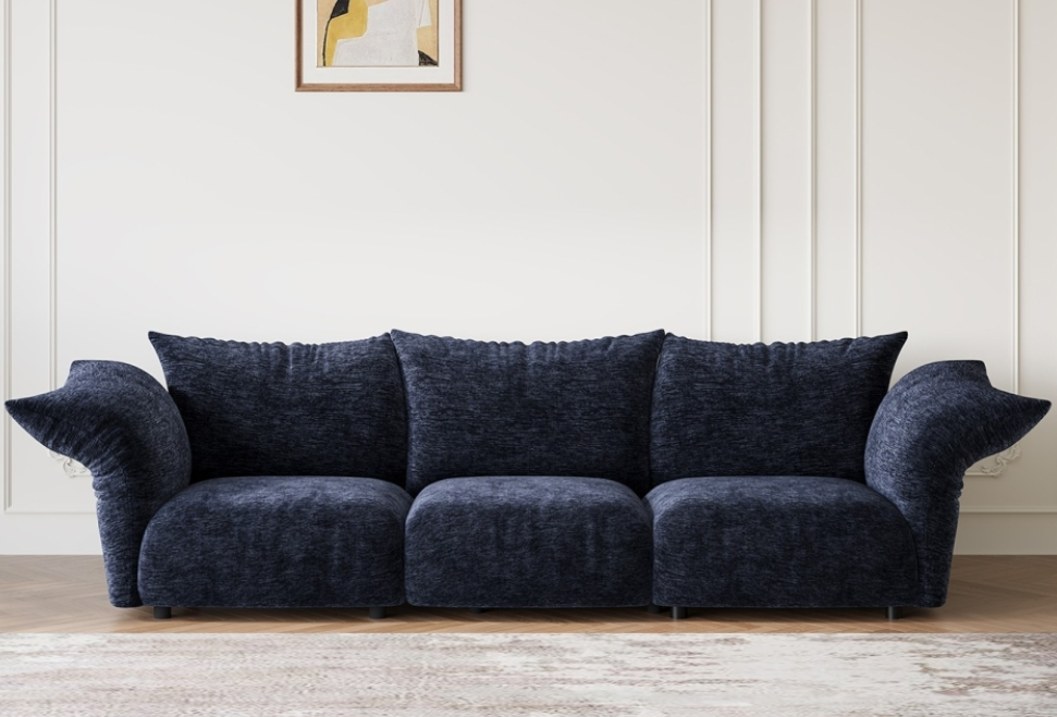 Petal sofa with personalized design, adjustable armrests, minimalist chenille fabric, internet famous irregular corner sofa