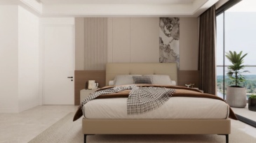 Italian minimalist size bedroom double bed with minimalist style, made of genuine leather with edge and tail soft bed