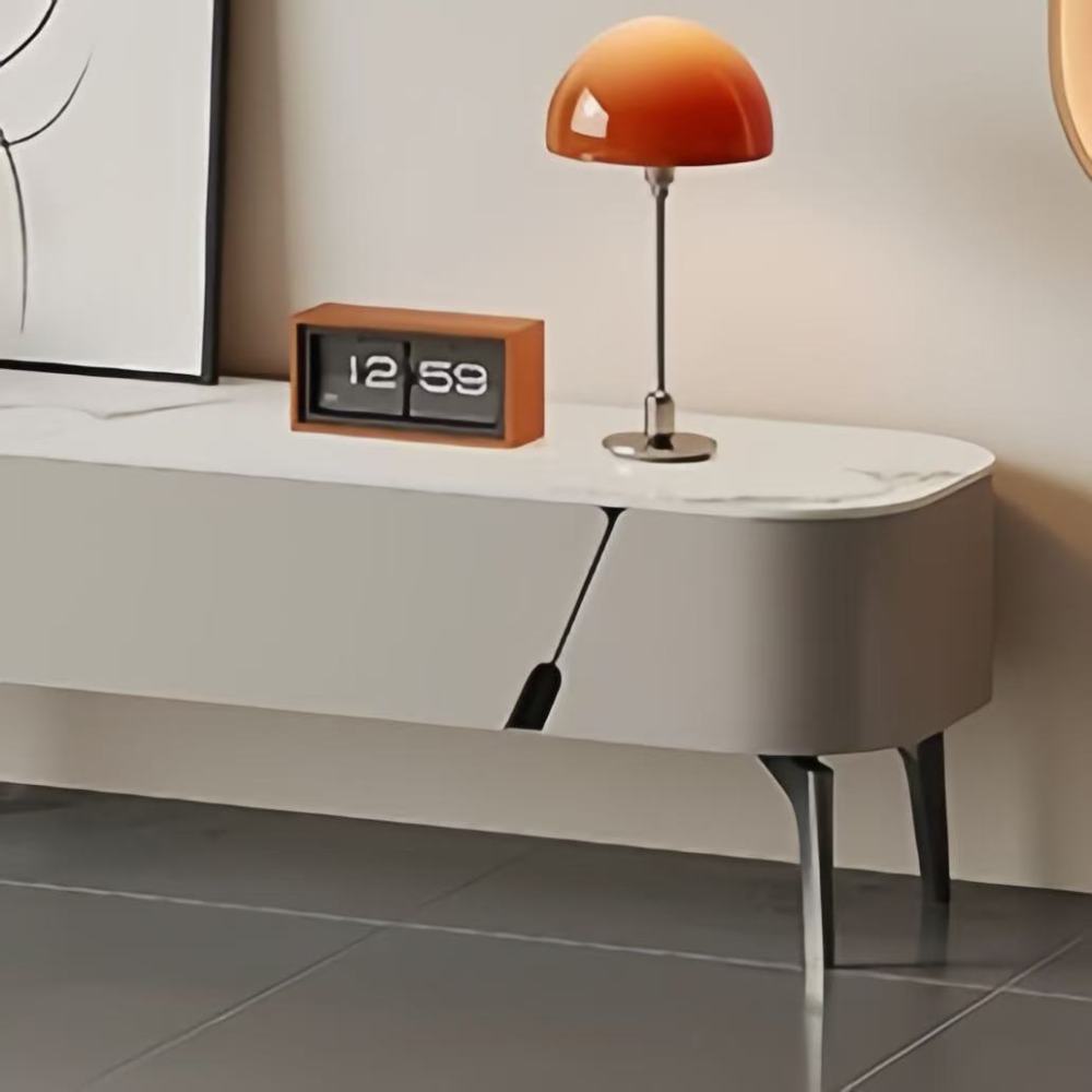 Modern minimalist high foot TV cabinet