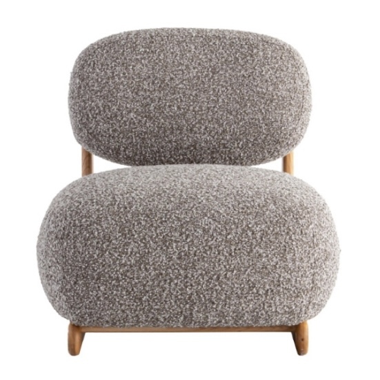 Wabi Sabi style fabric single person leisure chair: the fusion of simple lines and warm touch