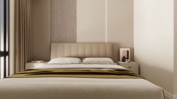 The collision of frame structure and leather texture: the lightweight aesthetics of light colored leather soft beds